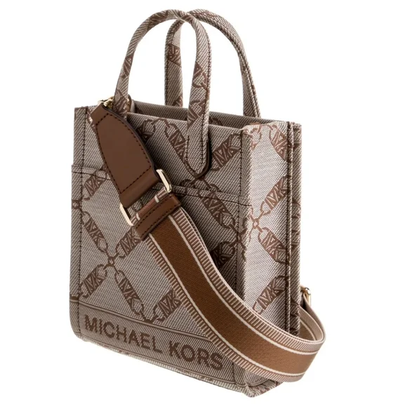 NWOT Michael Kors Gigi  Small Empire Logo Jacquard Crossbody Bag - Picture 2 of 7